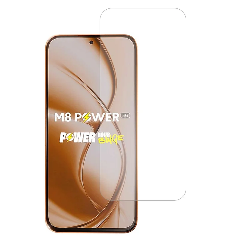 For Xiaomi Poco M8 Power 5G Screen Protector 0.3mm Arc Edge Tempered Glass Film, Not Complete Coverage - Transparent