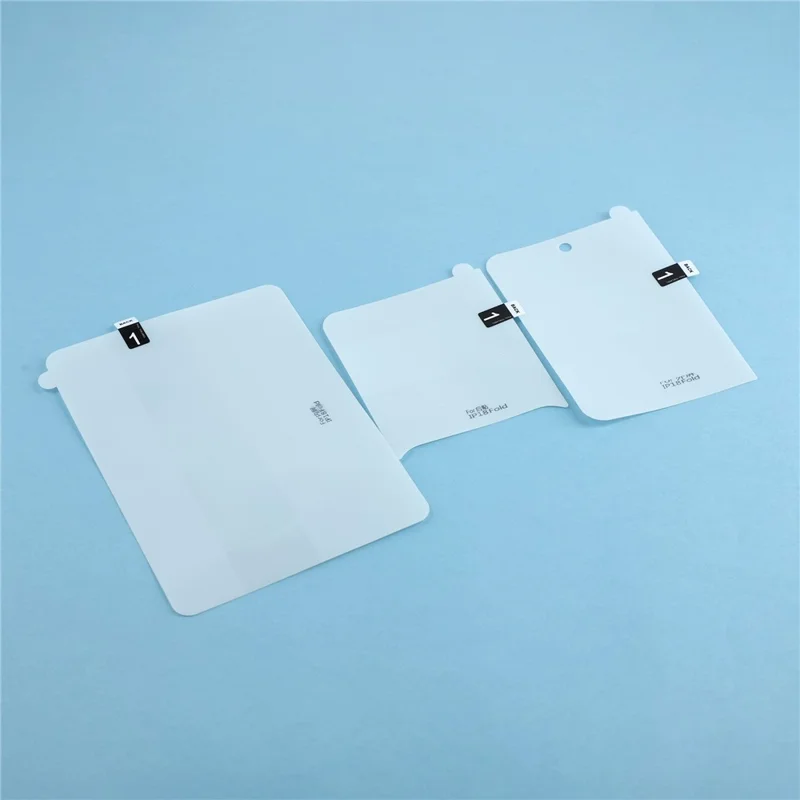 For iPhone Duo Screen Protector Set, Front + Back Full Cover TPU+PET Hydrogel Film - Transparent