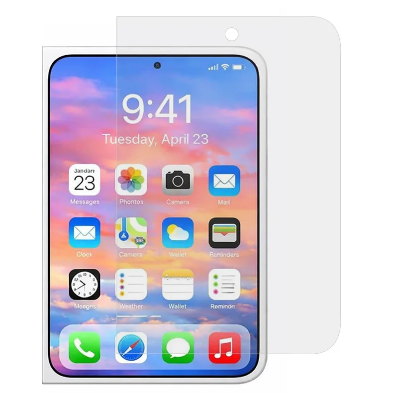 For iPhone Fold Screen Protector Outer Display Soft TPU + PET Transparent Hydrogel Film