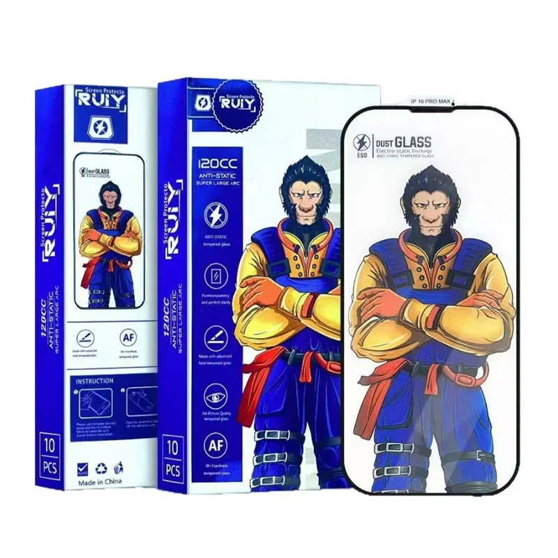 For iPhone 18 10Pcs Full Screen Protector 3D Arc 120C Anti-Static Silk Printing High Aluminium-silicon Glass Film - Transparent - 2