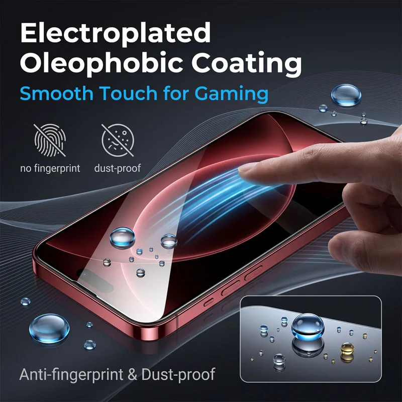 For iPhone 18 10Pcs Screen Protector AR Anti-Reflection High Aluminium-silicon Glass Silk Printing Clear Film - Transparent - 5