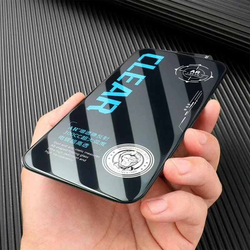 For iPhone 18 10Pcs Screen Protector AR Anti-Reflection High Aluminium-silicon Glass Silk Printing Clear Film - Transparent - 6