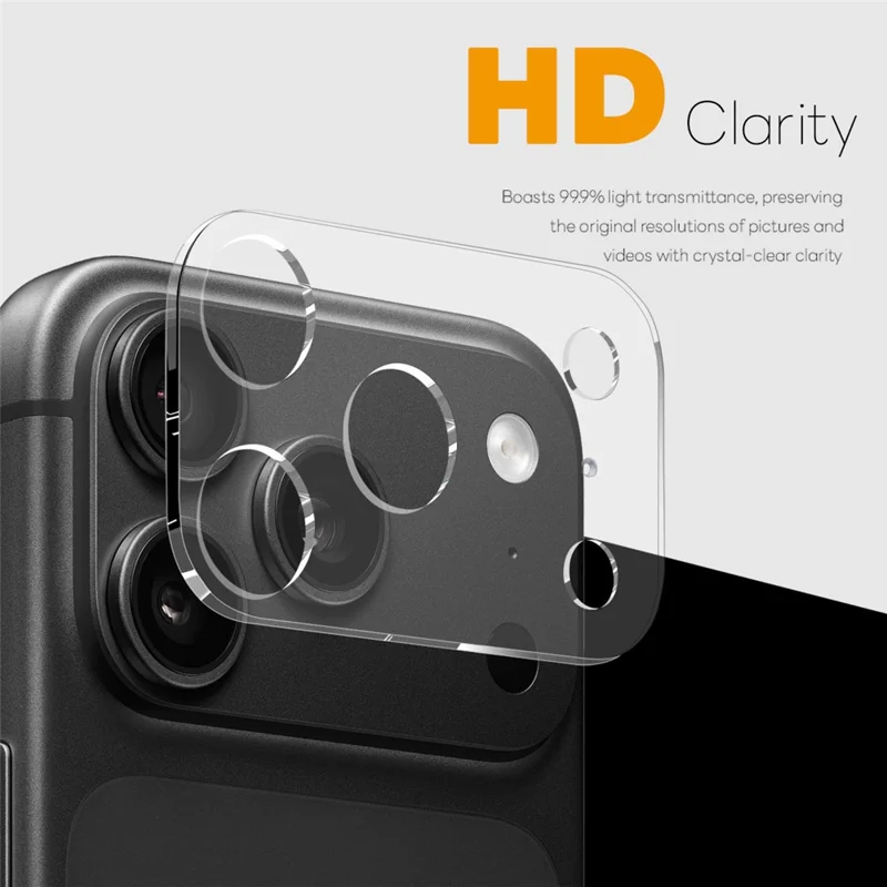 NORTHJO 2 stuks voor iPhone 18 Pro Max Gehard Glas Camera Lens Protector Transparant 3D Geïntegreerde Volledige Bescherming - Transparant