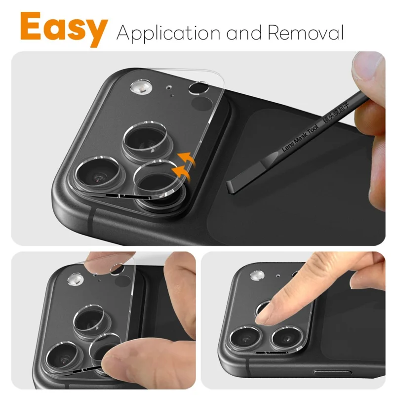 NORTHJO 2 stuks voor iPhone 18 Pro Max Gehard Glas Camera Lens Protector Transparant 3D Geïntegreerde Volledige Bescherming - Transparant