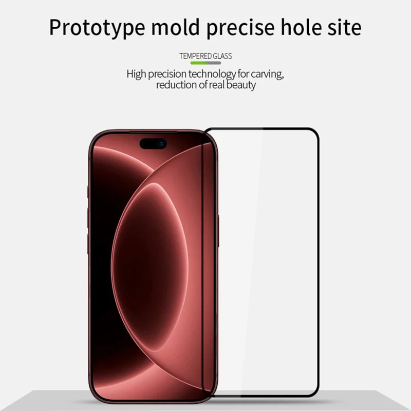 PINWUYO for iPhone 18 Tempered Glass Film JK Series-2 9H Full Glue Full Screen Protector - Black - 3
