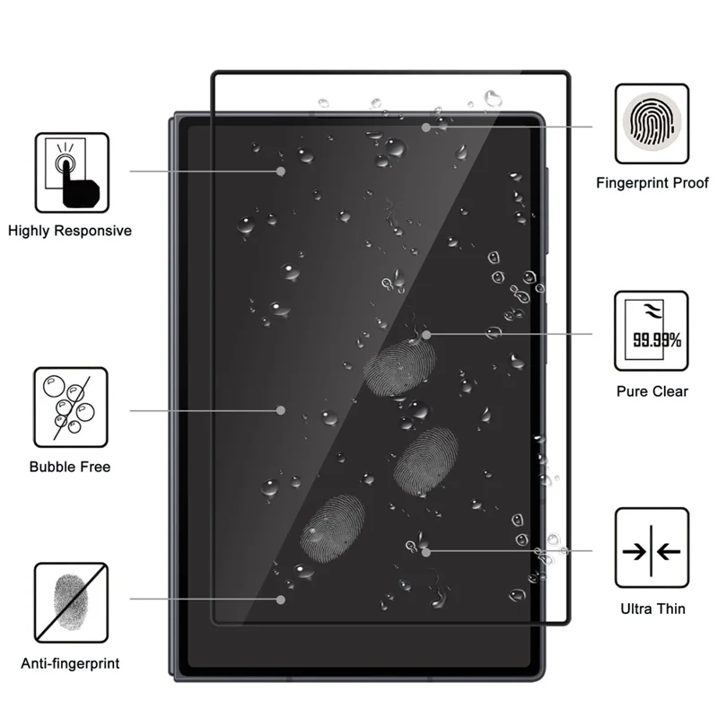 For Samsung Galaxy Z Fold8 Screen Protector Black Edge AGC Glass Full Glue Full Coverage Screen Film