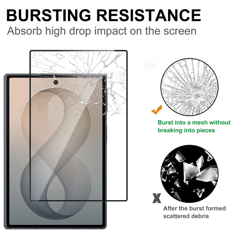 For Samsung Galaxy Z Fold8 Screen Protector Black Edge AGC Glass Full Glue Full Coverage Screen Film