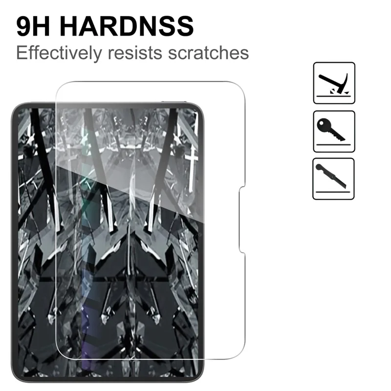 For iPad mini (2026) Tempered Glass Screen Protector 2.5D Straight Edge Full Screen Film, Full Glue - Transparent