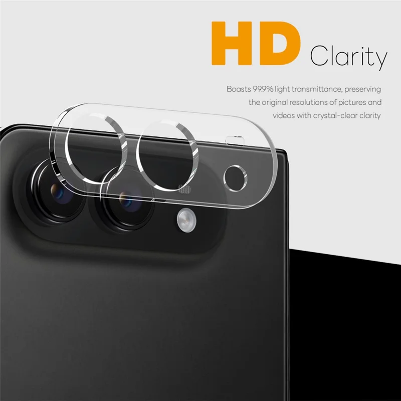 NORTHJO For iPhone Fold Camera Lens Protector Tempered Glass HD Clear 3D Full Coverage - Transparent