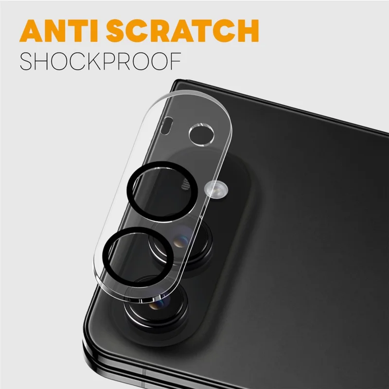 NORTHJO For iPhone Fold Silk Printing Camera Lens Protector Tempered Glass HD Clear 3D Full Coverage - Black