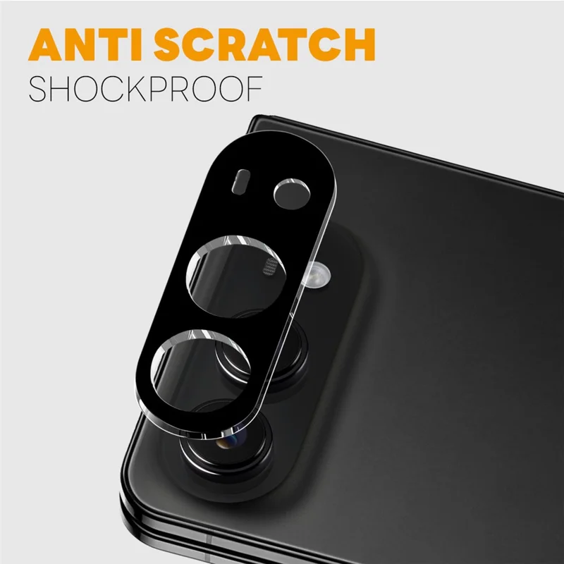 NORTHJO 2Pcs For iPhone Duo Full Coverage Camera Lens Protector Silk Printing 3D Clear Tempered Glass Lens Film - Black