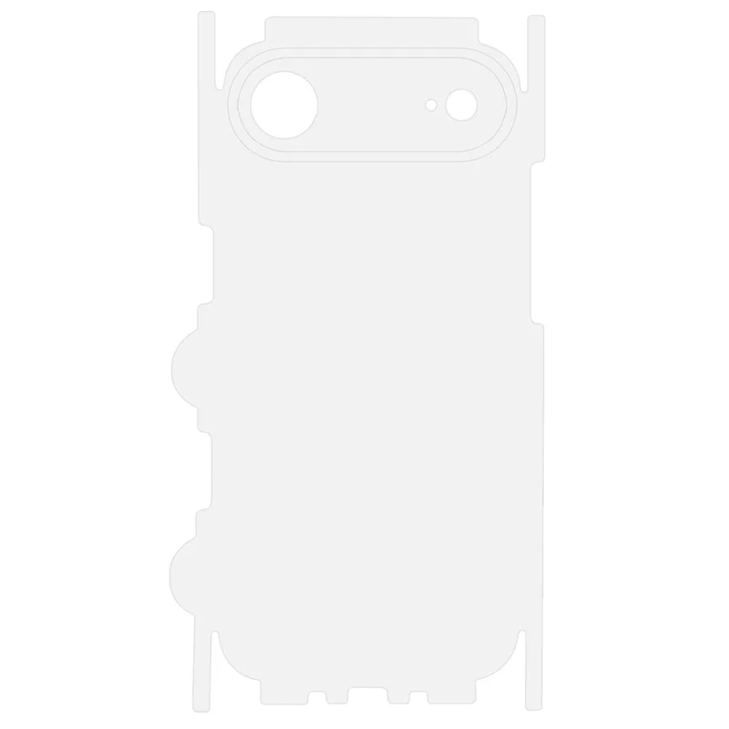 For iPhone Air Back Protector Covered Side Edge Anti-scratch PET Phone Back Cover Film - Transparent