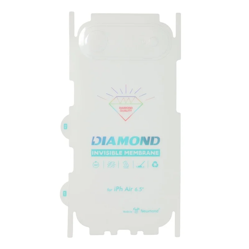 For iPhone Air Back Protector Covered Side Edge Anti-scratch PET Phone Back Cover Film - Transparent