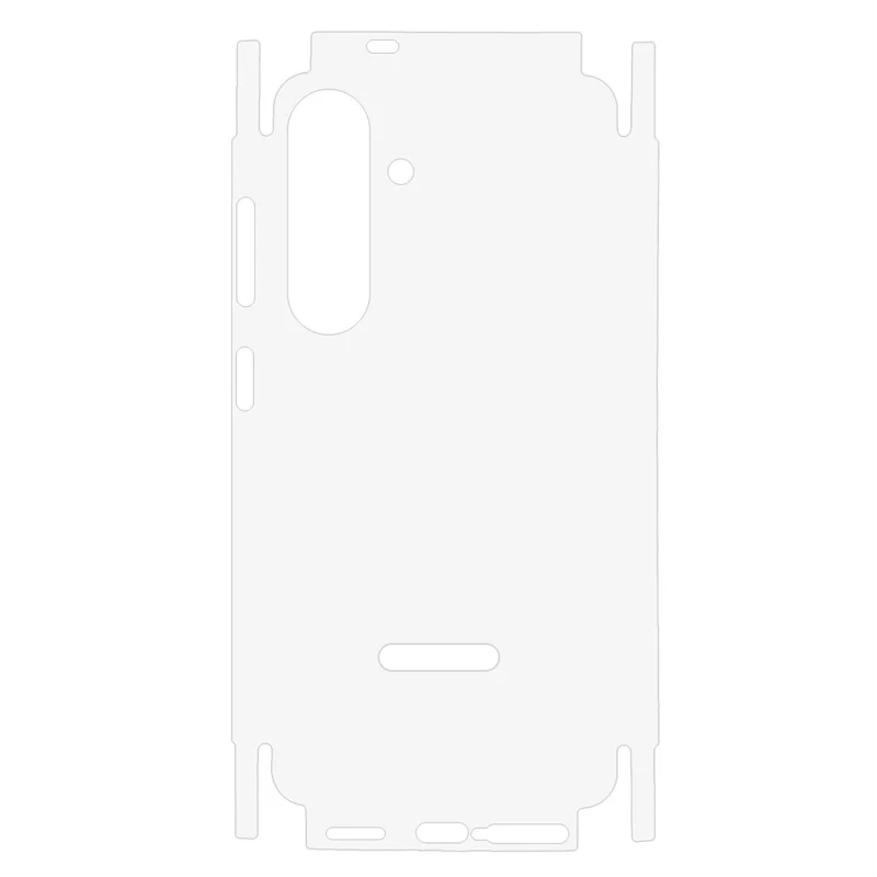 For Samsung Galaxy S26 Back Protector Covered Side Edge Anti-scratch PET Phone Back Cover Film - Transparent