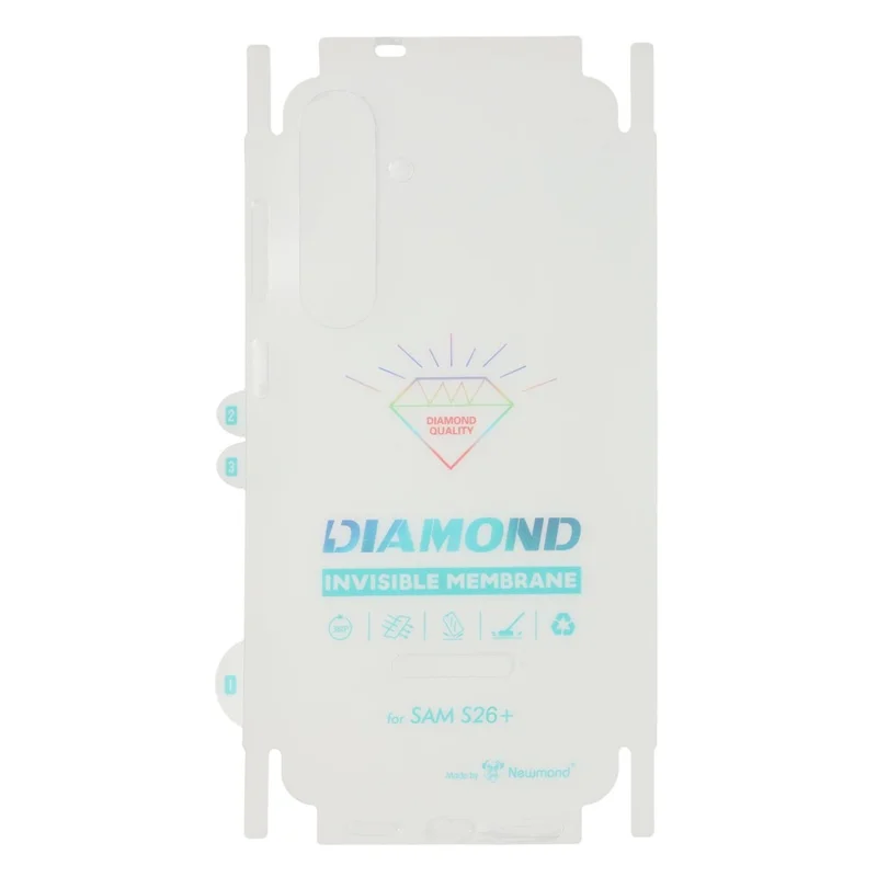 For Samsung Galaxy S26 Back Protector Covered Side Edge Anti-scratch PET Phone Back Cover Film - Transparent