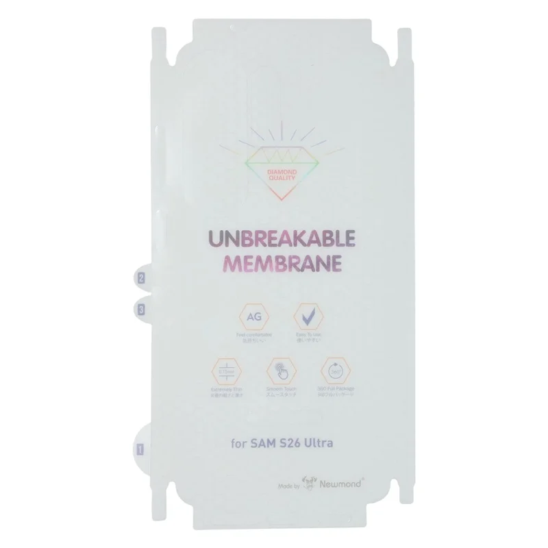 For Samsung Galaxy S26 Ultra Back Protector Covered Side Edge Matte PET Phone Back Cover Film - Translucent