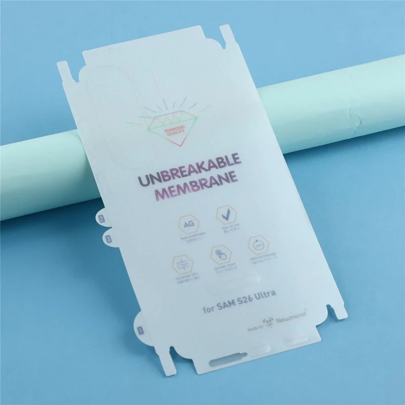 For Samsung Galaxy S26 Ultra Back Protector Covered Side Edge Matte PET Phone Back Cover Film - Translucent