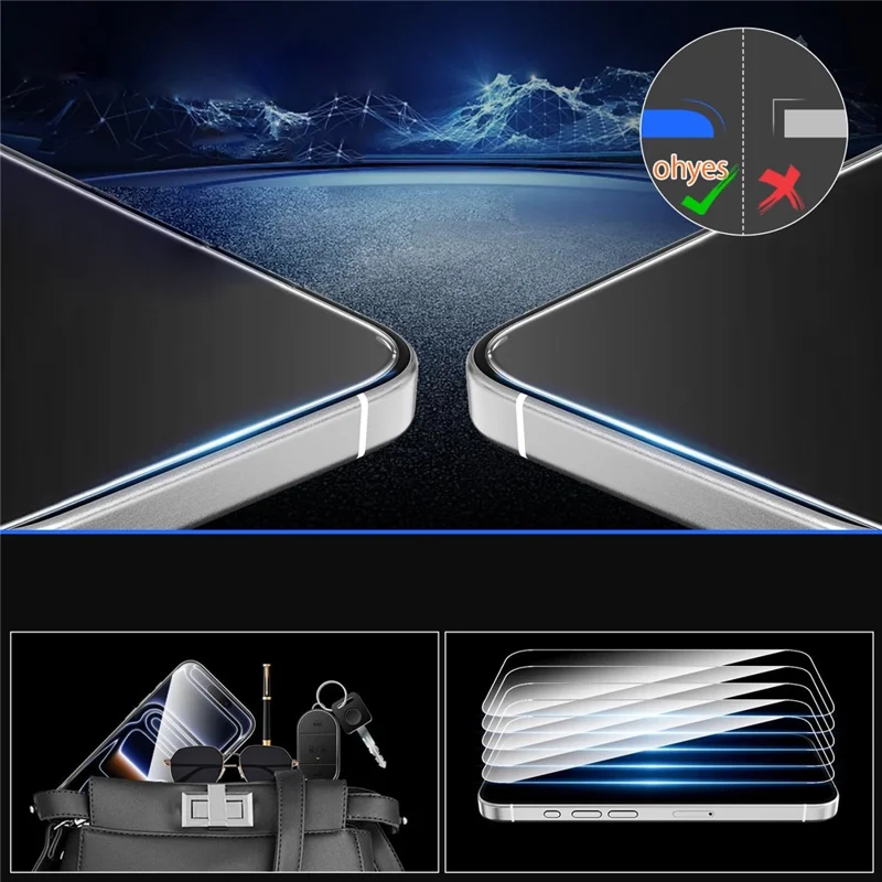 For iPhone 18 Pro Max Tempered Glass Screen Protector Dust-Free Installation Anti-Scratch Full Coverage Clear Film - Transparent