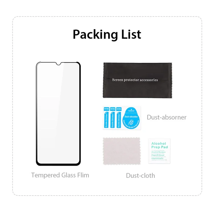 DUX DUCIS Screen Protector For Samsung Galaxy A14 5G / A14 4G , Full Coverage (9D) Anti-explosion Tempered Glass Film