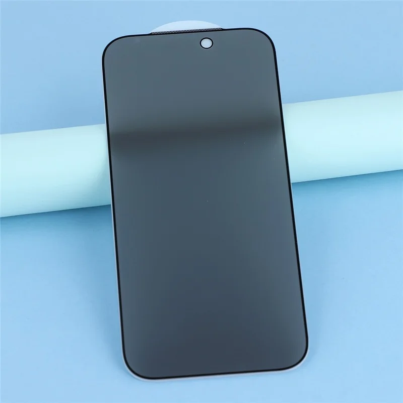 For iPhone 18 Anti-Spy Screen Protector Silk Printing High Aluminium-Silicon Glass Film - Black - 5