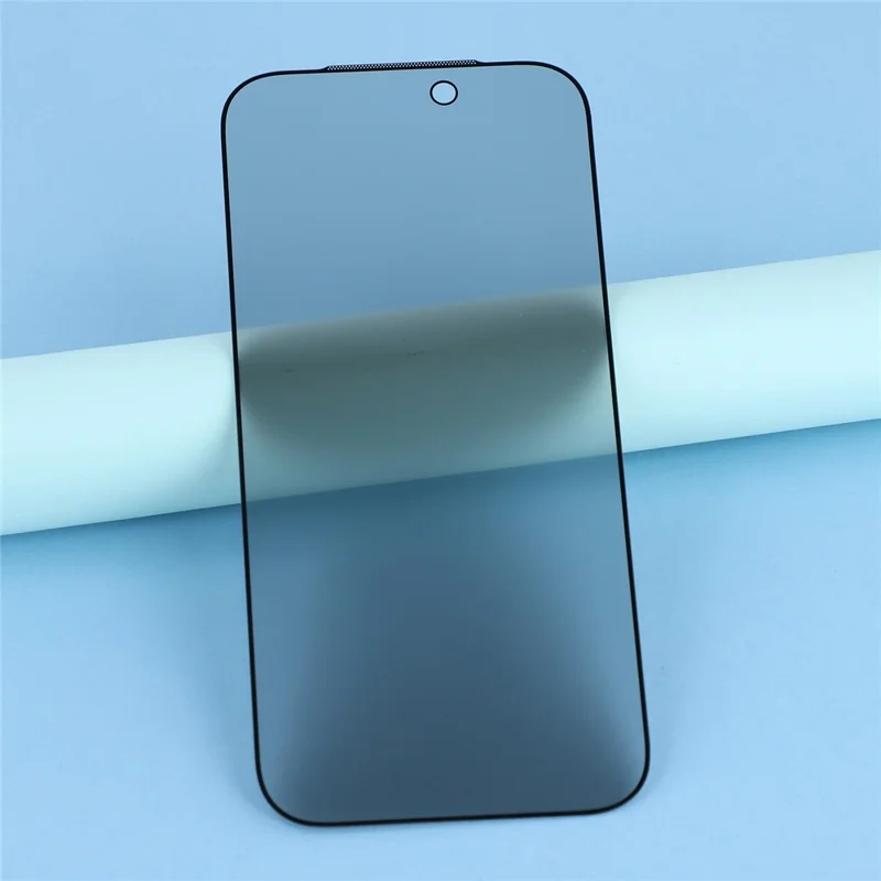 For iPhone 18 Anti-Spy Screen Protector Silk Printing High Aluminium-Silicon Glass Film - Black - 6