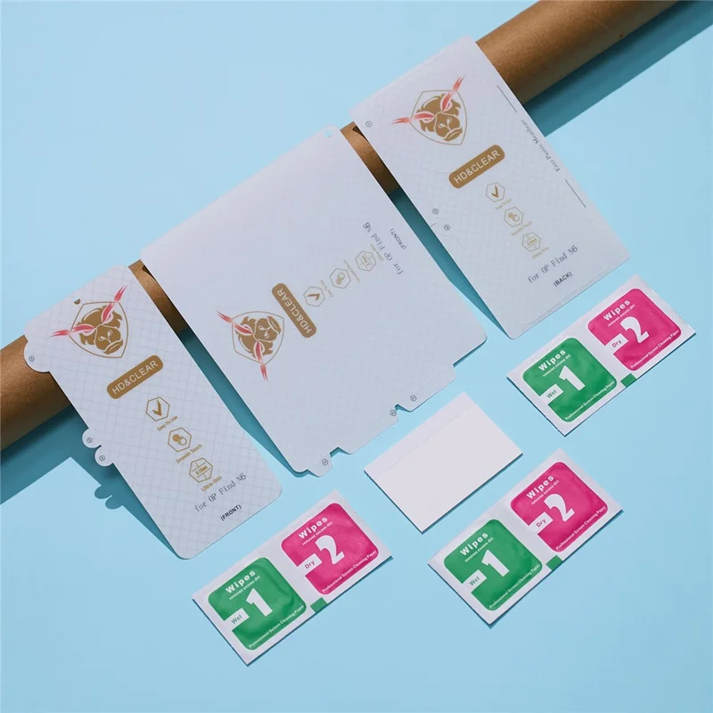 1 Set For Oppo Find N6 5G Screen Protector Inside + Front + Back Cover Clear TPU Film - Transparent