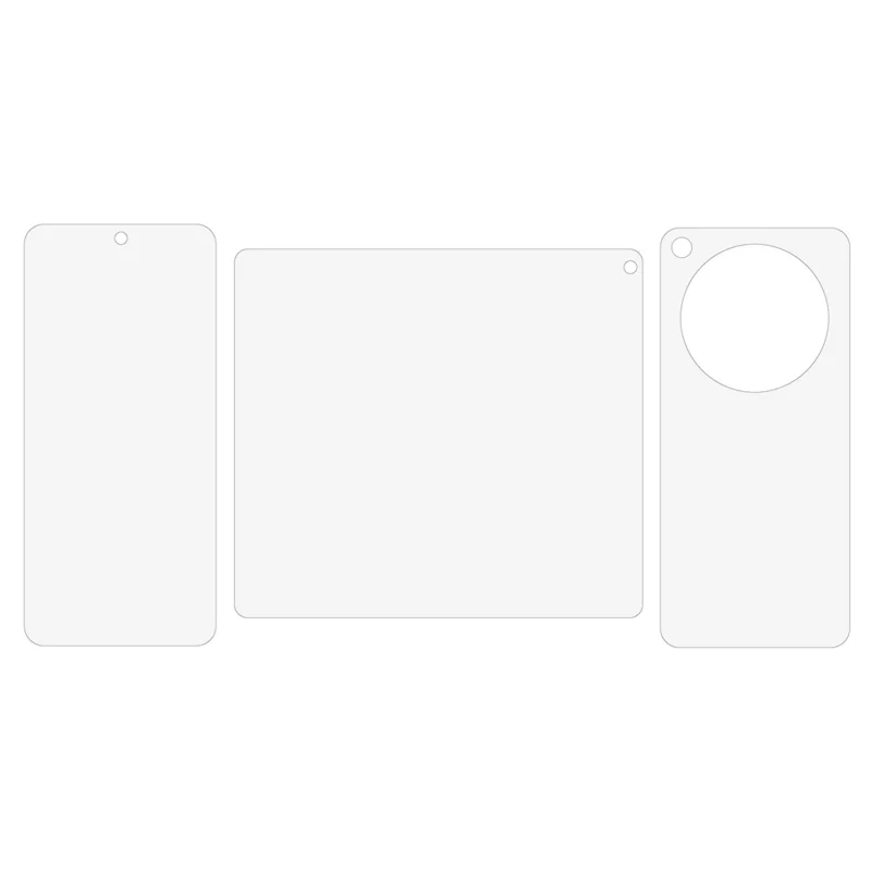 1 Set per Oppo Find N6 5G Protettore Schermo Interno + Anteriore + Posteriore Pellicola TPU Opaca - Opaco