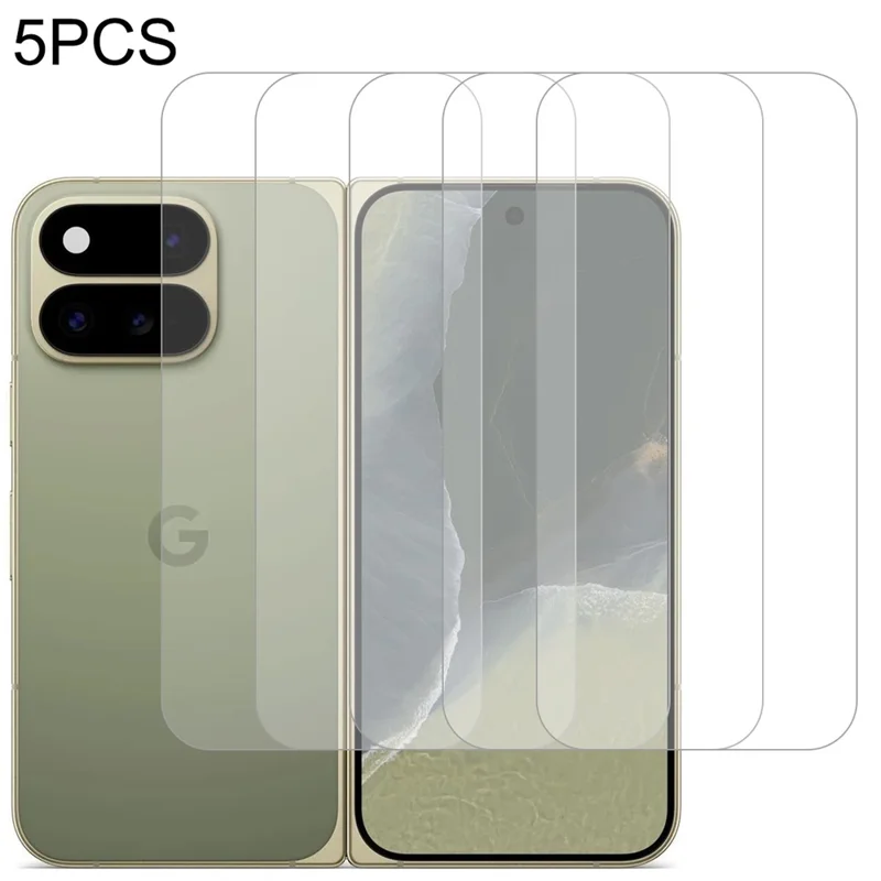 5 pièces pour Google Pixel 11 Pro Fold Protecteur d'écran avant Film en verre trempé 0,3 mm 2,5D, non couverture complète - Transparent
