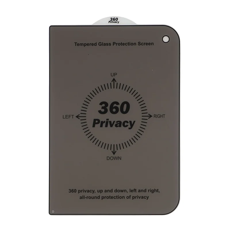For iPhone Duo Privacy Screen Protector 360 Degree Anti-Spy Matte Full Glue Tempered Glass Film