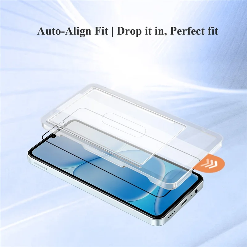 LEREACH For Realme Note 80 4G / Note 60 / Note 60x 4G Tempered Glass Full Screen Protector Anti-Fingerprint Film with Dust-Free Installation Tool - Transparent