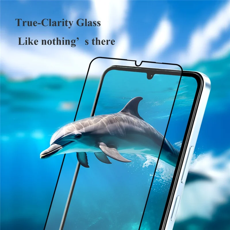 LEREACH For Realme Note 80 4G / Note 60 / Note 60x 4G Tempered Glass Full Screen Protector Anti-Fingerprint Film with Dust-Free Installation Tool - Transparent