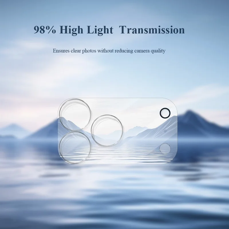 LEREACH For iPhone 18 Pro Camera Lens Protector 3D Full Coverage Tempered Glass Acrylic One-Piece Lens Film - Transparent