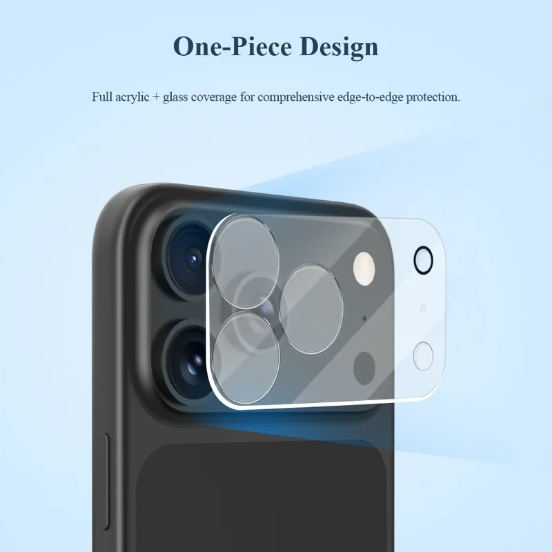 LEREACH For iPhone 18 Pro Max Camera Lens Protector 3D Full Coverage Tempered Glass Acrylic One-Piece Lens Film - Transparent