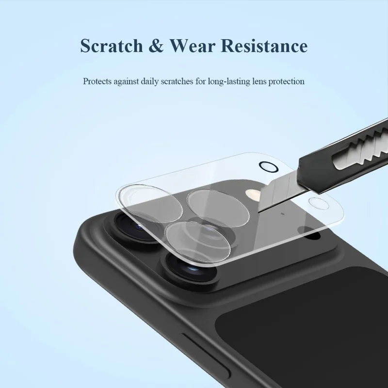 LEREACH For iPhone 18 Pro Max Camera Lens Protector 3D Full Coverage Tempered Glass Acrylic One-Piece Lens Film - Transparent