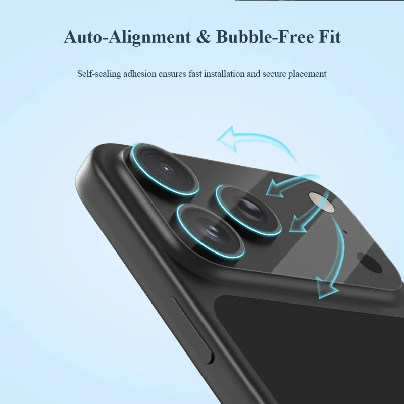 LEREACH For iPhone 18 Pro Max Camera Lens Protector 3D Full Coverage Tempered Glass Acrylic One-Piece Lens Film - Transparent