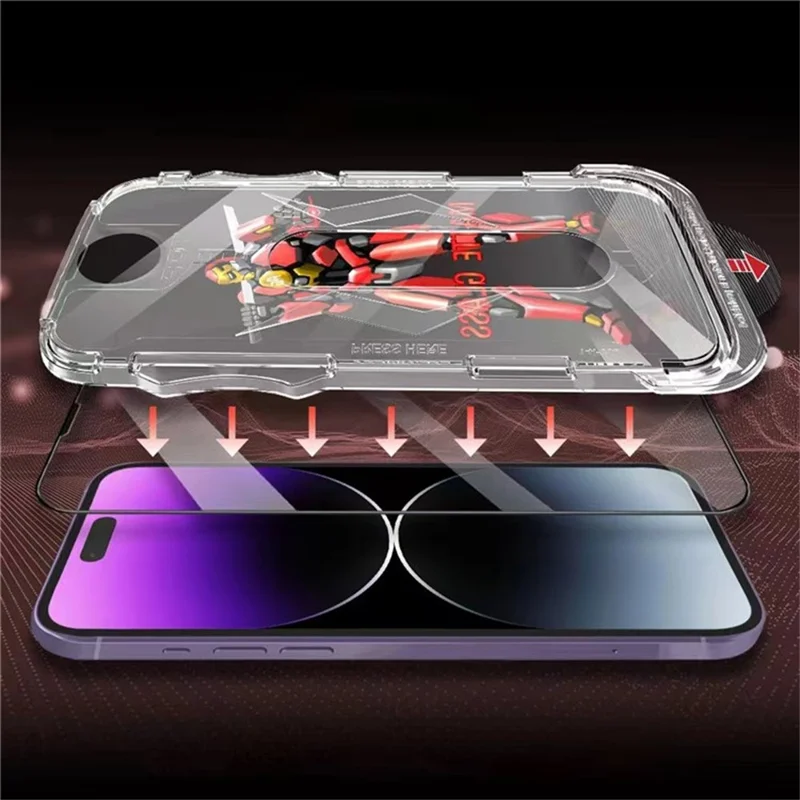 JRNLT For iPhone 18 Pro Max Screen Protector Matte Anti Fingerprint 9H Tempered Glass Film with Installation Tool - Transparent - 1