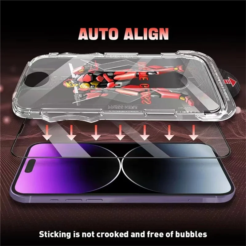 JRNLT For iPhone 18 Pro Max Screen Protector Matte Anti Fingerprint 9H Tempered Glass Film with Installation Tool - Transparent - 6
