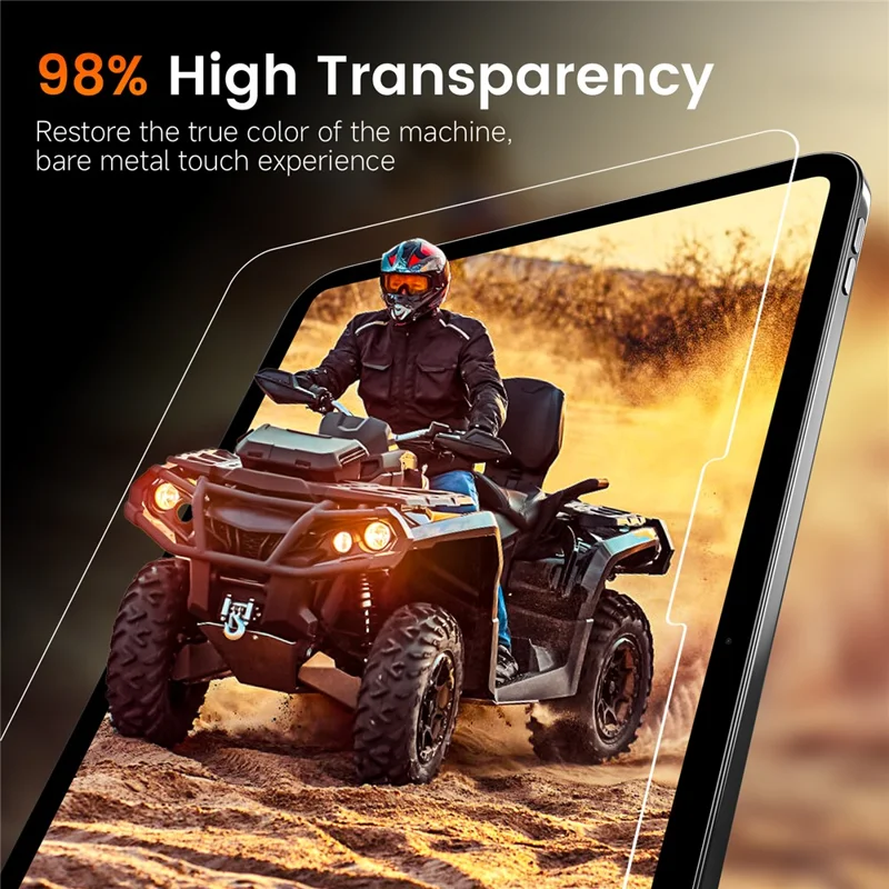 PANDASHIELD 2 st skärmskydd till iPad Pro 11 (2025) / (2024), 0,33 mm härdat glas med AR-beskyddande klarskikt – transparent