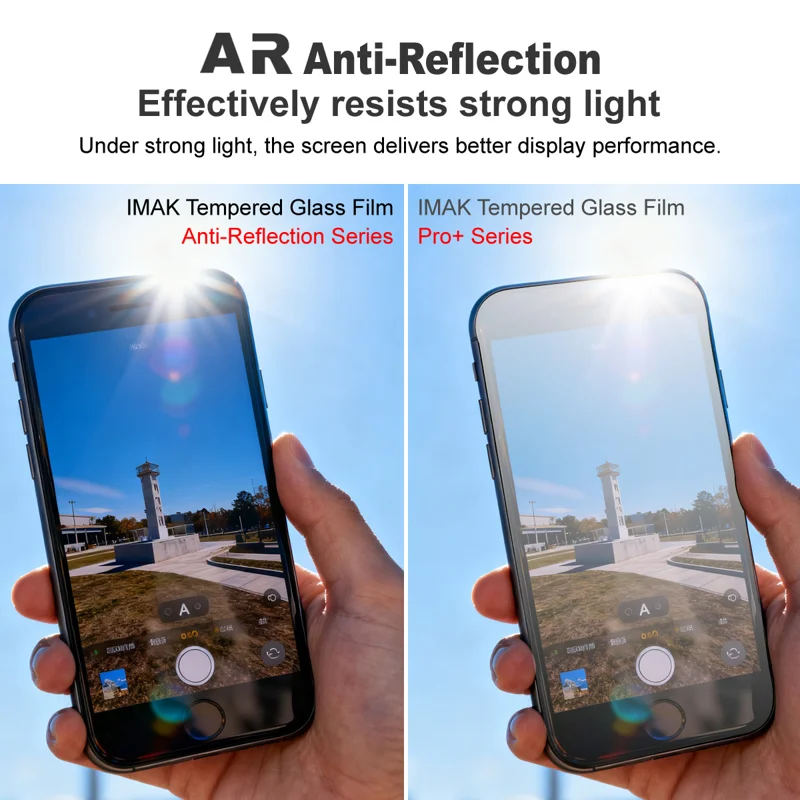 IMAK for iPhone 18 Pro Max AR Anti Reflective Series Screen Protector Full Coverage Ultra Clear Tempered Glass Film - Transparent - 4