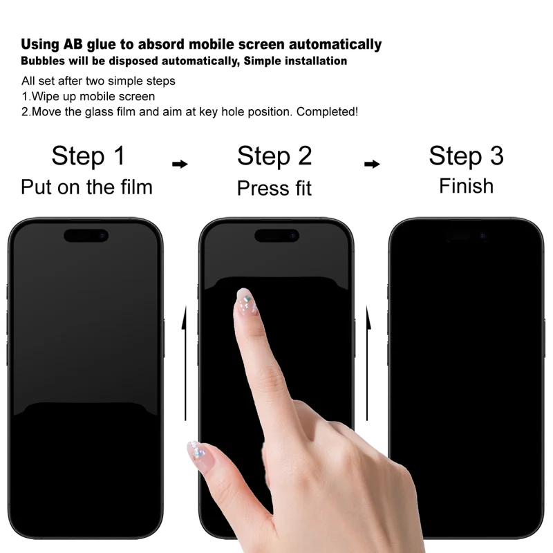 IMAK for iPhone 18 Pro Max AR Anti Reflective Series Screen Protector Full Coverage Ultra Clear Tempered Glass Film - Transparent - 8
