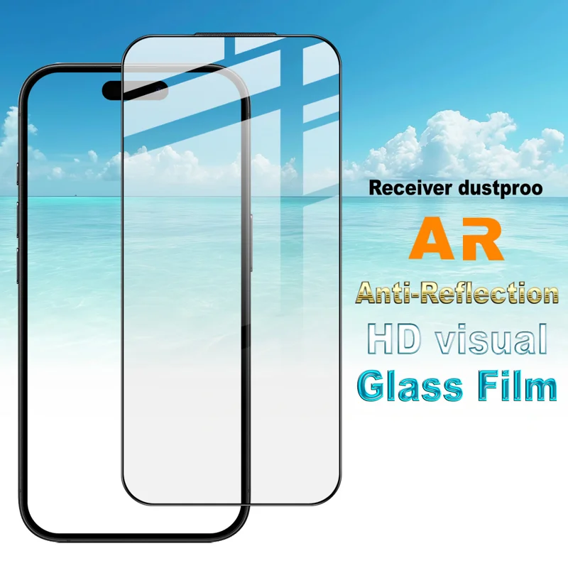 IMAK for iPhone 18 Pro Max AR Anti Reflective Series Screen Protector Full Coverage Ultra Clear Tempered Glass Film - Transparent - 9