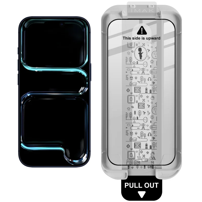 IMAK for iPhone 18 Pro Max Tempered Glass Full Screen Protector Full Glue Film with Dust-free Installation Tool - Black - 2
