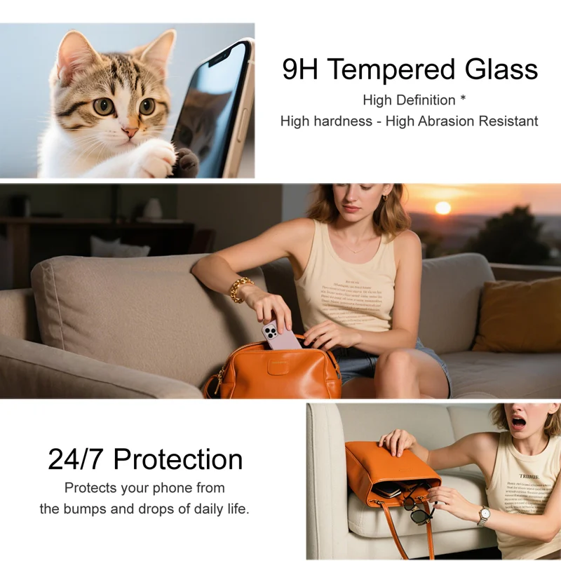 IMAK for iPhone 18 Pro 3Pcs Tempered Glass Full Screen Protector Full Glue Film with Dust-free Installation Tool - Black - 8