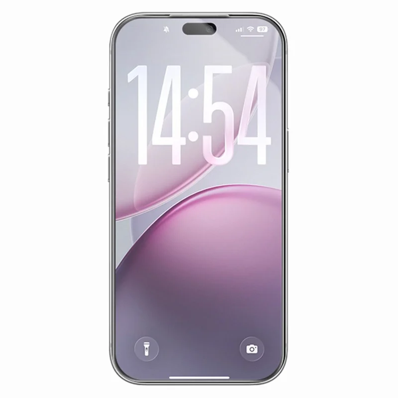 RURIHAI For iPhone 18 Screen Protector AG Electroplated Matte Full Coverage HD High Aluminium-silicon Glass Film - Transparent