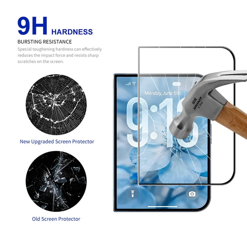 RURIHAI 10Pcs Film for iPhone Duo , Full Glue 0.26mm 2.5D High Aluminium-Silicon Glass Full Screen Protector