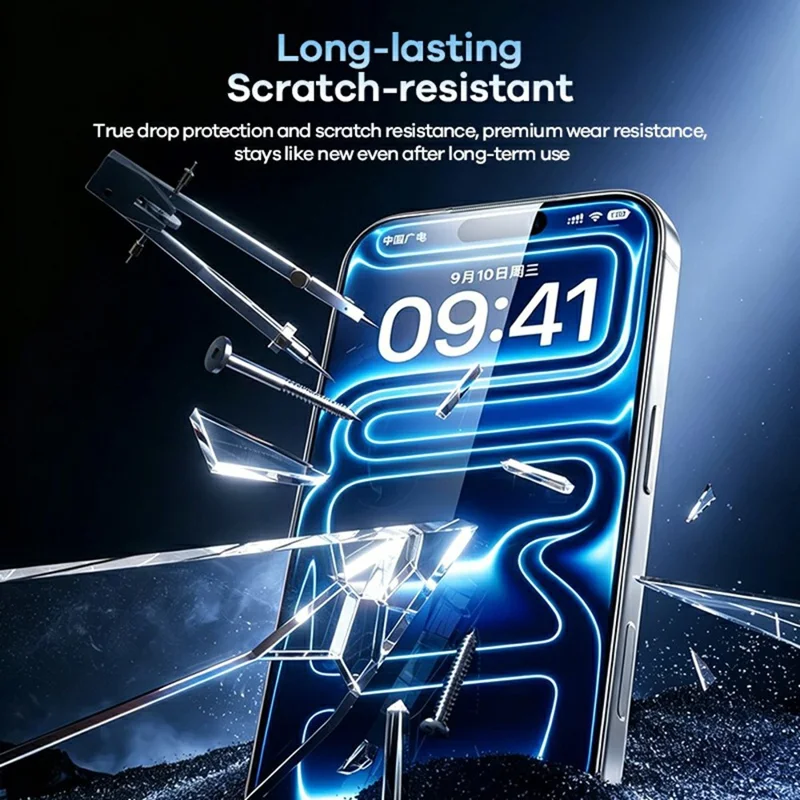 REMAX GL-45 For iPhone 13 Pro Max Screen Protector HD Full Coverage 0.4mm High Aluminium-Silicon Glass Film - Transparent