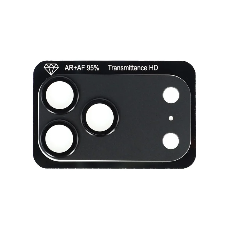 For iPhone 18 Pro Max Camera Lens Protector One-Piece AR + AF Tempered Glass Lens Film - Black