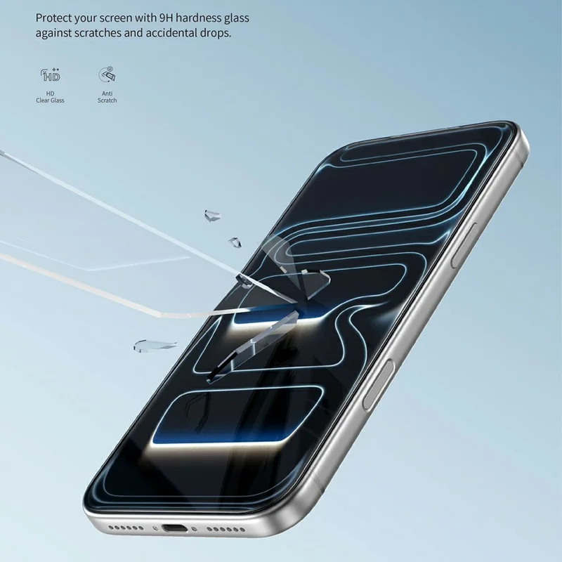 KEEPHONE EASY FIT Series for iPhone 18 Pro  /  17 Pro HD Full Screen Protector 9H High Aluminium-Silicon Glass Film with Application Tool - Transparent