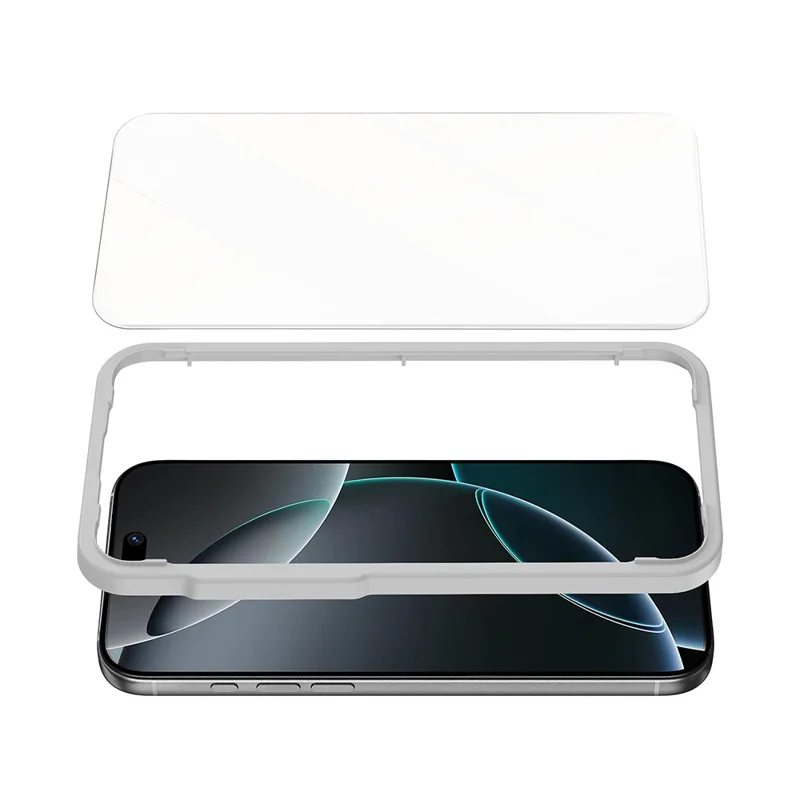 KEEPHONE INNOVA Justeringsværktøjsserie til iPhone 18 Pro Max / 17 Pro Max Skærmværn HD Høj aluminium-silicium glasfilm med justeringsramme - Gennemsigtig