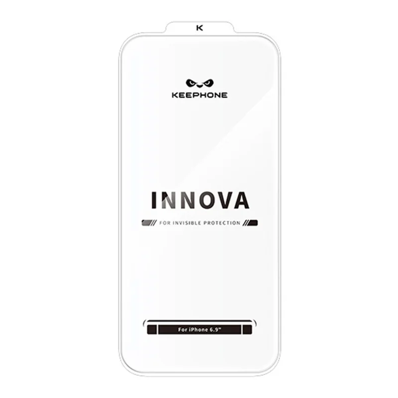 KEEPHONE INNOVA Série com Ferramenta de Alinhamento para iPhone 18 Pro  /  17 Pro Protetor de Ecrã HD em Filme de Vidro de Alta Resistência de Alumínio-Silício com Moldura de Alinhamento - Transparente